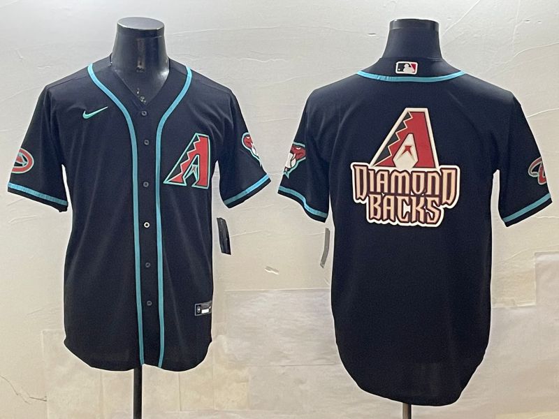 Men Arizona Diamondback Blank Black Game 2025 Nike MLB Jersey style 2